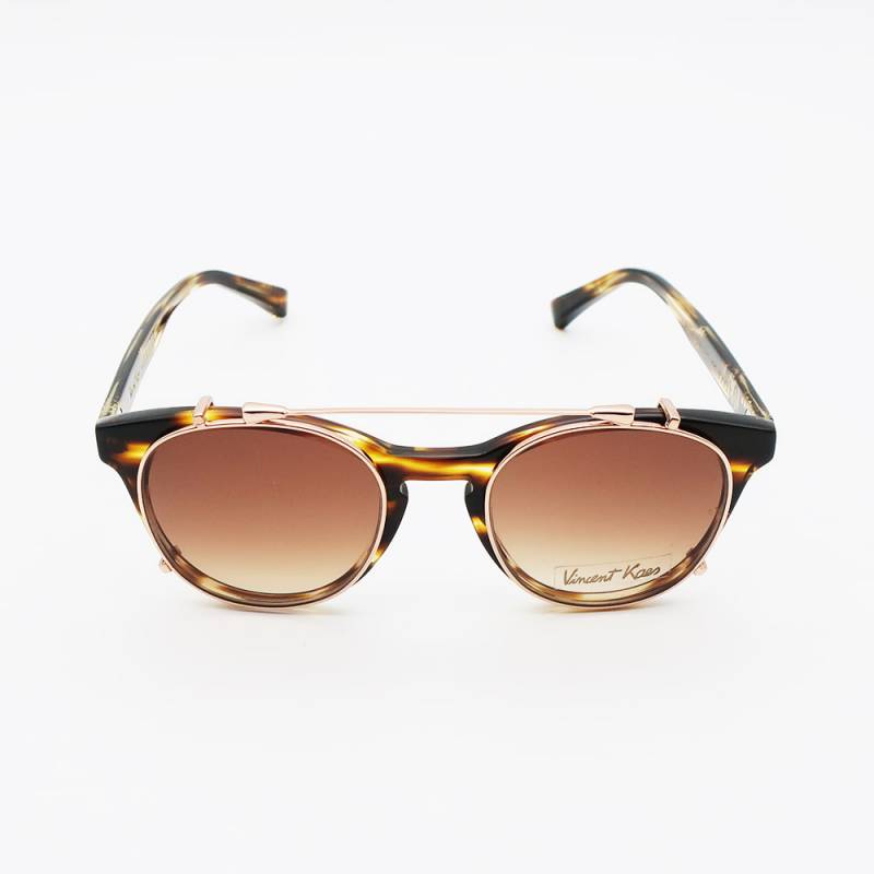 Acheter des lunettes de vue papillonnantes en �caille translucide avec clip solaire or rose Marseille