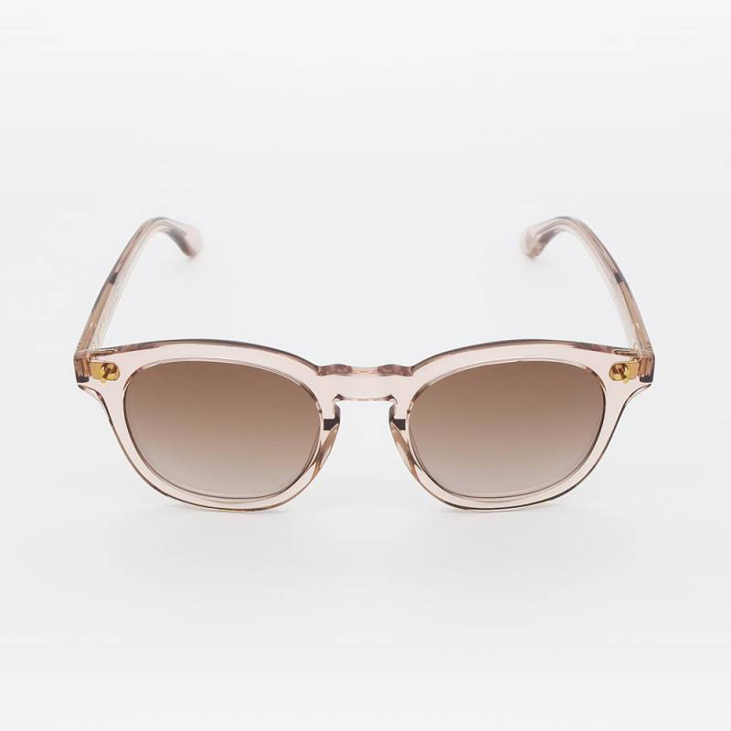 Jolies lunettes de soleil PAUL & JOE monture originale en cristal rose verres brun d�grad�s Vitrolles
