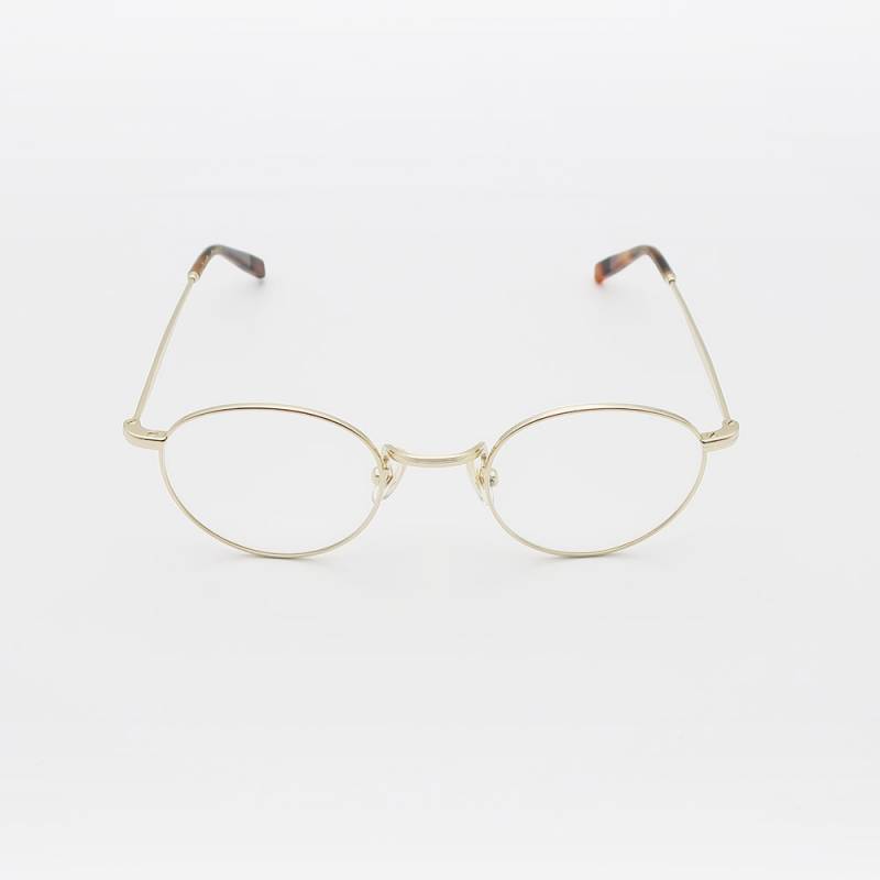 Petites lunettes ovales de cr�ateur VINCENT KAES fines et l�g�res en m�tal dor� Aix en Provence