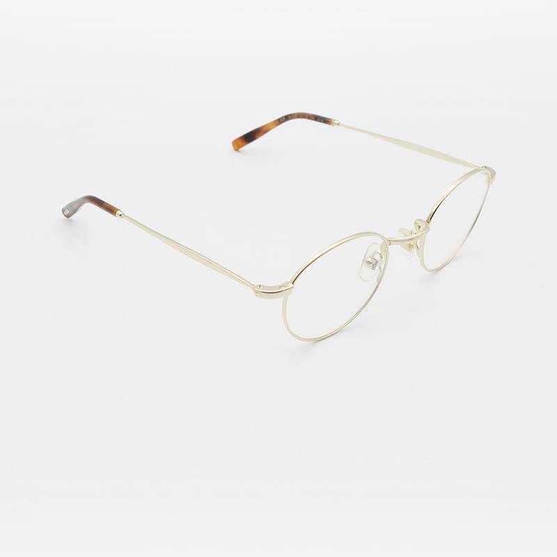 Petites lunettes l�g�res en m�tal dor� de cr�ateur VINCENT KAES forme ovale tendance Aix en Provence