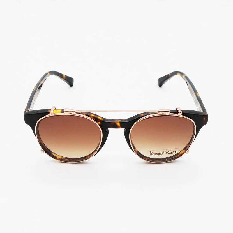 Acheter des lunettes de vue femme de cr�ateur �caille fonc�e forme papillon avec clip solaire Marseille