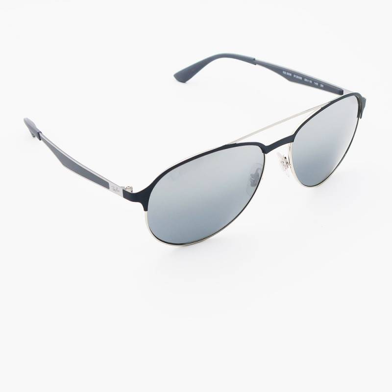 Acheter des lunettes de soleil Ray-Ban aviateur monture gris mat verres miroirs en promo opticien Marseille